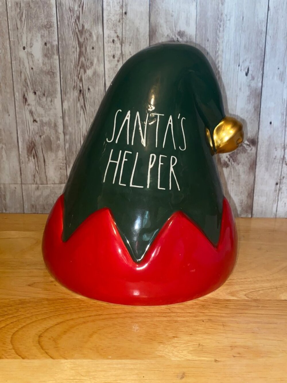 2022 Rae Dunn Ceramic Christmas Elf Santa's Helper Hat Decor